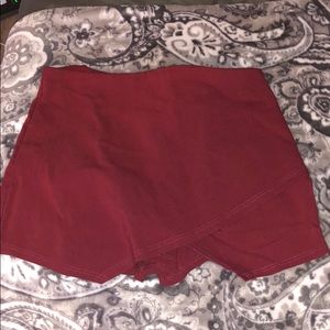 Maroon Envelope Skirt